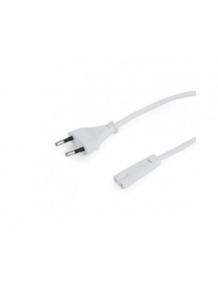 დენის კაბელი: Gembird PC-184/2-W Power cord 6 ft White 1.8m