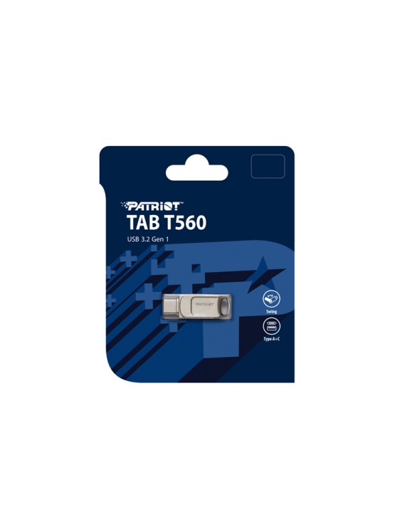ფლეშ მეხსიერება: Patriot TAB T560 256GB USB 3.2 Gen 1 Swing Type-A+C - PS256GT560DS5D