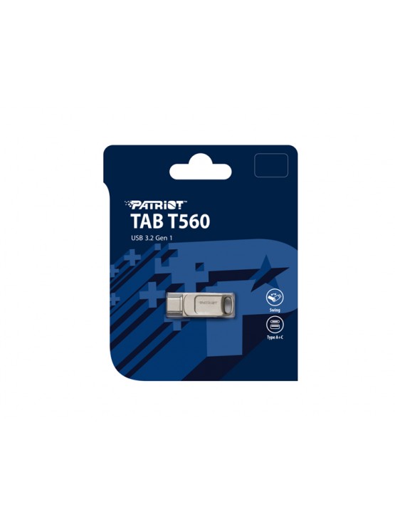 ფლეშ მეხსიერება: Patriot TAB T560 64GB USB 3.2 Gen 1 Swing Type-A+C - PS64GT560DS5D