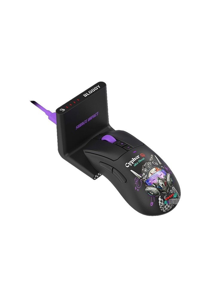 მაუსი: A4Tech Bloody R73 Ultra Duo Dual Mode Wireless Gaming Mouse Cypher Ghost