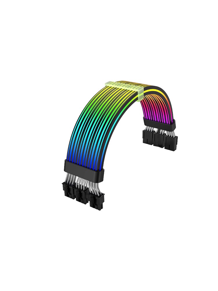 PSU კაბელის დამაგრძელებელი: Asiahorse RGB DualSR 3x8pin Black