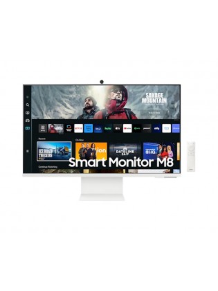 მონიტორი: Samsung Smart M8 LS32CM801UIXCI 32" 4K UHD VA 4ms HDMI USB/USB-C Built-in Speaker White