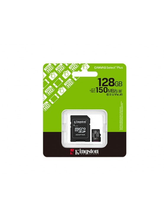 მეხსიერების ბარათი: Kingston Canvas Select Plus 128GB UHS-I Class 10 - SDCS3/128GBSP