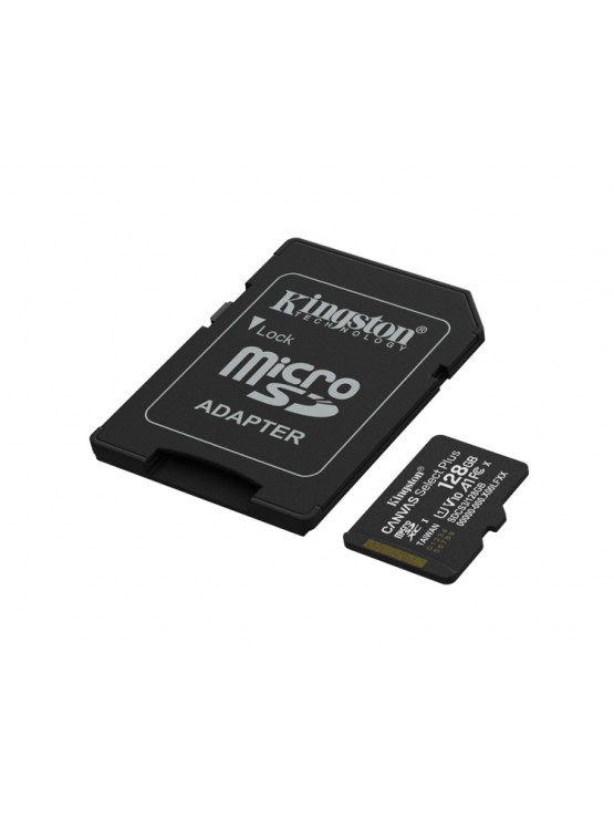მეხსიერების ბარათი: Kingston Canvas Select Plus 128GB UHS-I Class 10 + Adapter - SDCS3/128GB