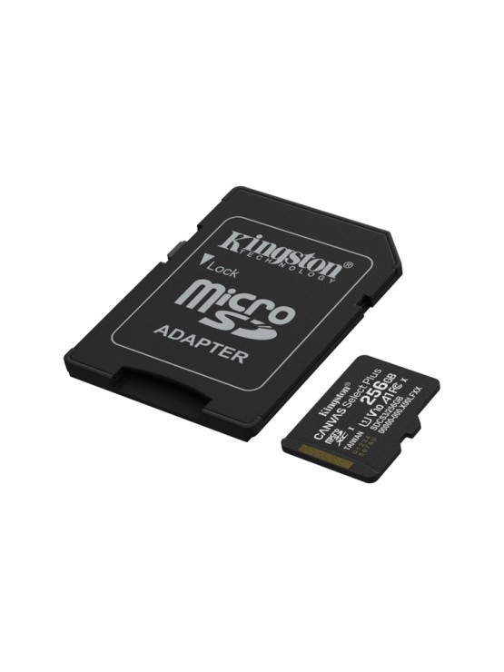 მეხსიერების ბარათი: Kingston Canvas Select Plus 256GB UHS-I Class 10 + Adapter - SDCS3/256GB