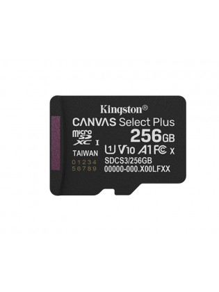 მეხსიერების ბარათი: Kingston Canvas Select Plus 256GB UHS-I Class 10 - SDCS3/256GBSP
