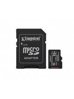 მეხსიერების ბარათი: Kingston Canvas Select Plus 64GB UHS-I Class 10 + Adapter - SDCS3/64GB