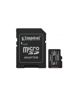 მეხსიერების ბარათი: Kingston Canvas Select Plus 64GB UHS-I Class 10 + Adapter - SDCS3/64GB
