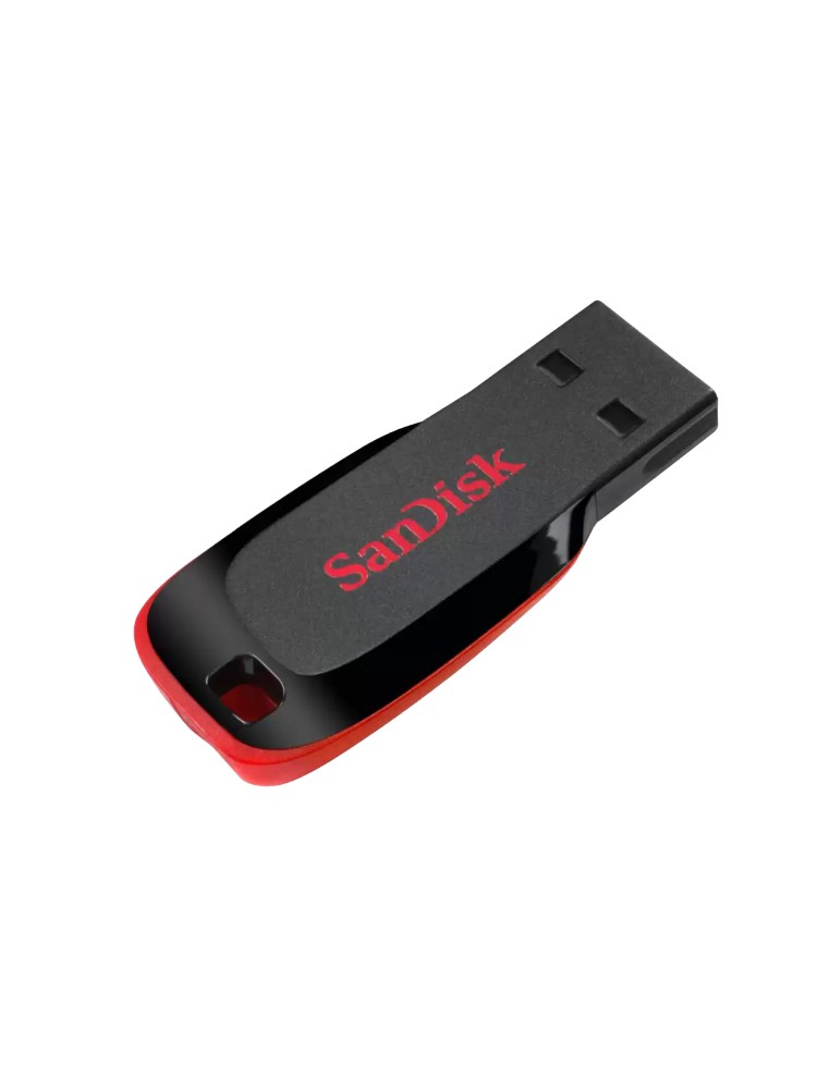 ფლეშ მეხსიერება: SanDisk Cruzer Blade 64GB USB 2.0 Flash Drive Black/Red - SDCZ50-064G-B35