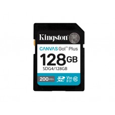 მეხსიერების ბარათი: Kingston Canvas Go! Plus 128GB UHS-I Class 10 - SDG4/128GB