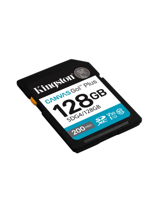 მეხსიერების ბარათი: Kingston Canvas Go! Plus 128GB UHS-I Class 10 - SDG4/128GB