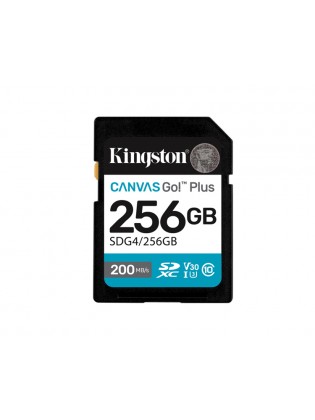 მეხსიერების ბარათი: Kingston Canvas Go! Plus 256GB UHS-I Class 10 - SDG4/256GB