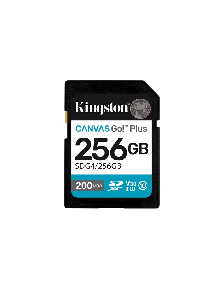 მეხსიერების ბარათი: Kingston Canvas Go! Plus 256GB UHS-I Class 10 - SDG4/256GB