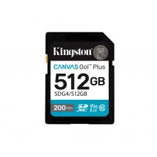მეხსიერების ბარათი: Kingston Canvas Go! Plus 512GB UHS-I Class 10 - SDG4/512GB