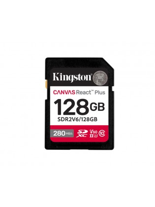 მეხსიერების ბარათი: Kingston Canvas React Plus V60 128GB UHS-II Class 10 - SDR2V6/128GB