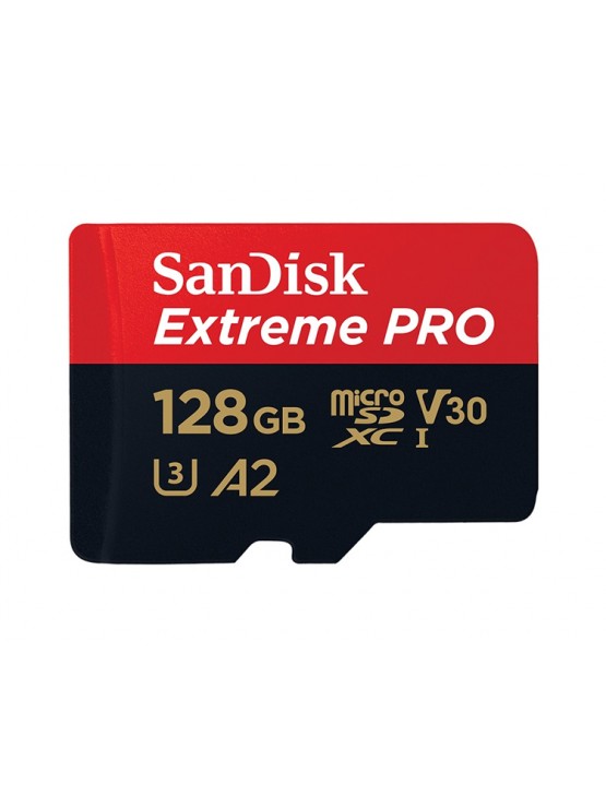 მეხსიერების ბარათი: SanDisk Extreme PRO 128GB microSDXC UHS-I Card with SD Adapter - SDSQXCD-128G-GN6MA
