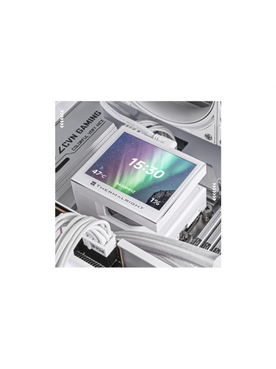ქულერი: THERMALRIGHT Stream Vision 360 WHITE CPU Universal Cooler