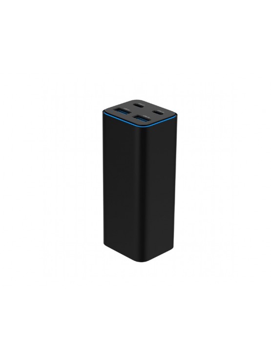 დამტენი: Gembird TA-UC-2A2C-PD100-01-BK 4-port 100W GaN USB PowerDelivery fast charger Black