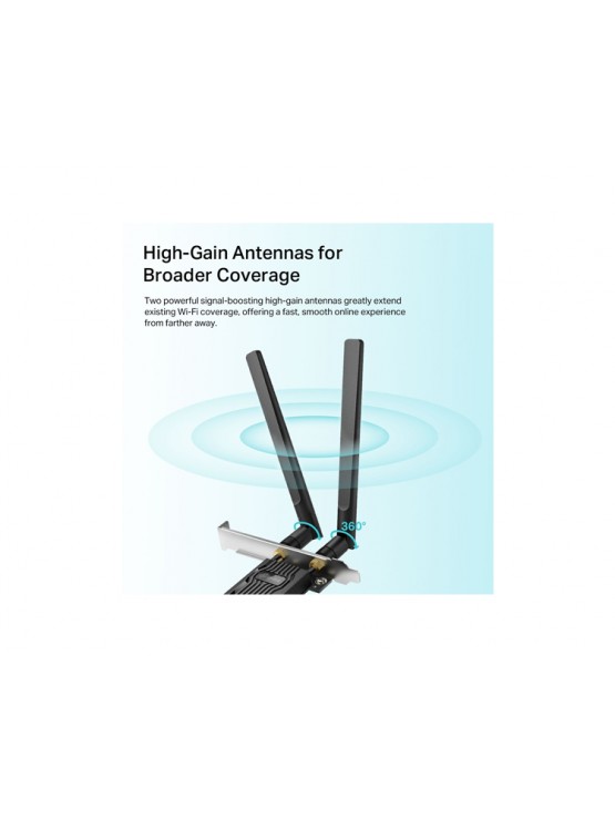 ადაპტერი: TP-Link Archer TX20E AX1800 Wi-Fi 6 Bluetooth 5.2 PCIe Adapter