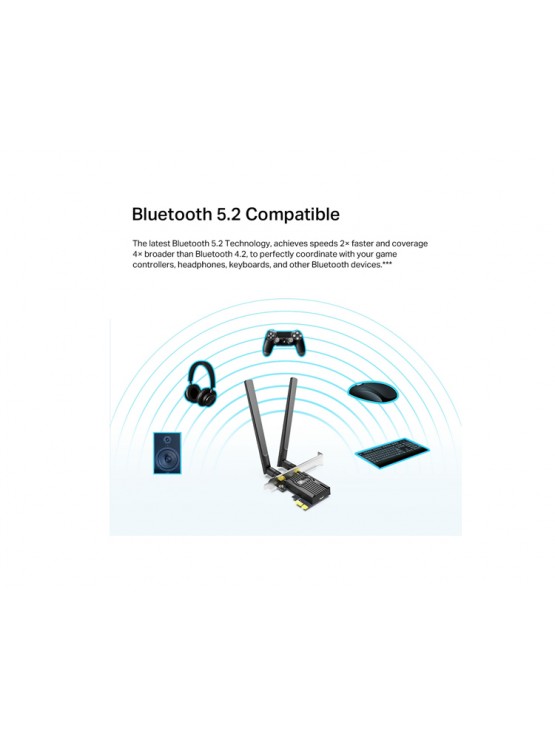 ადაპტერი: TP-Link Archer TX20E AX1800 Wi-Fi 6 Bluetooth 5.2 PCIe Adapter