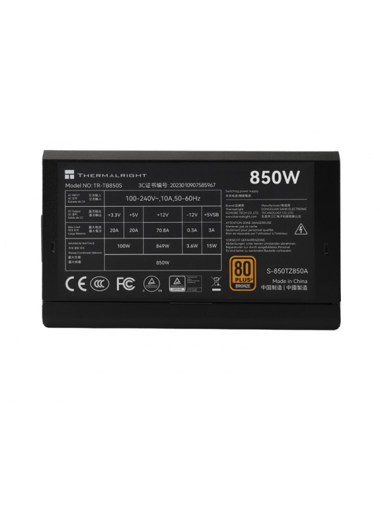 კვების ბლოკი: THERMALRIGHT 850W 80 PLUS Bronze - TR-TB850S