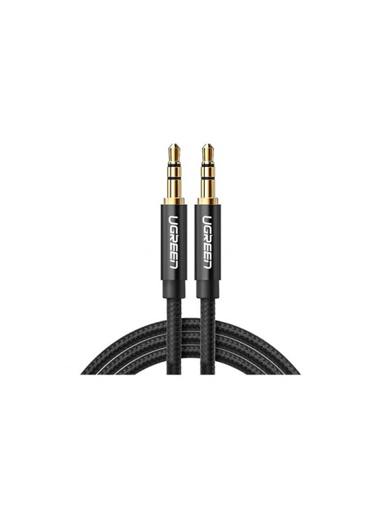 აუდიო კაბელი: UGREEN AV112 3.5mm Male To 3.5mm Male Cable 2m Black - 50363
