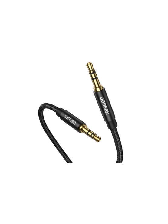 აუდიო კაბელი: UGREEN AV112 3.5mm Male To 3.5mm Male Cable 2m Black - 50363