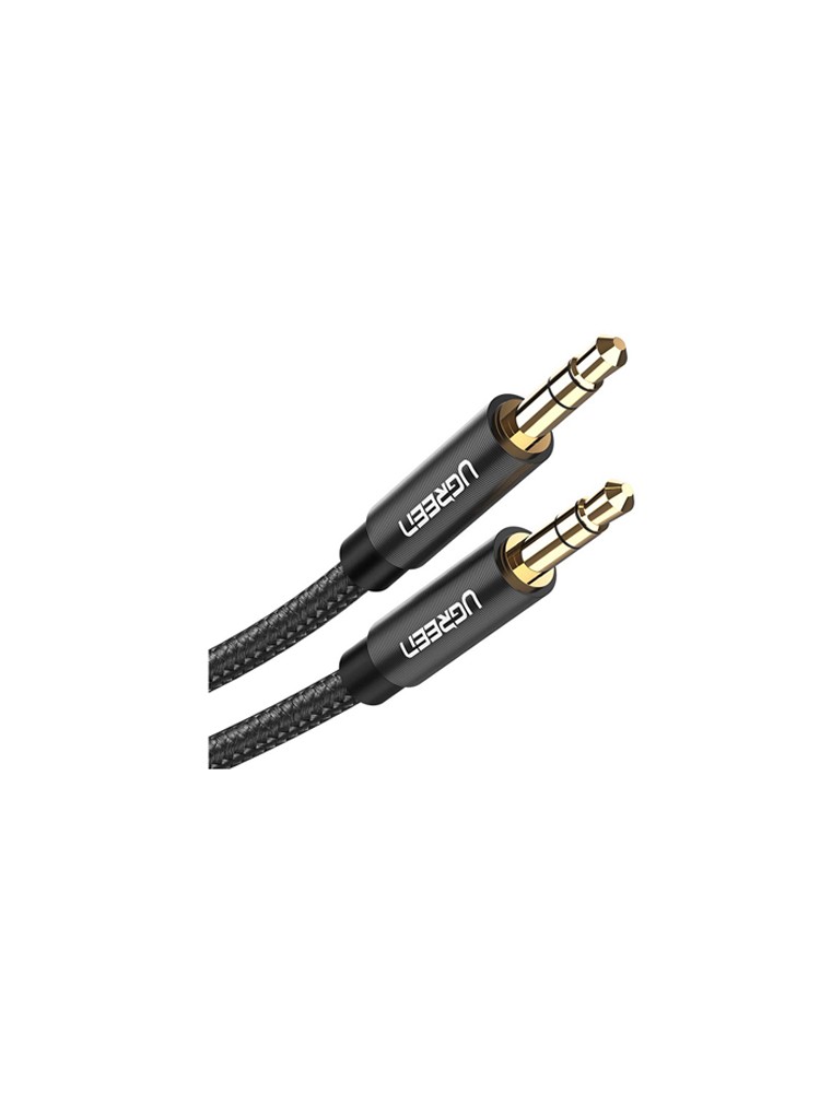 აუდიო კაბელი: UGREEN AV112 3.5mm Male To 3.5mm Male Cable 2m Black - 50363