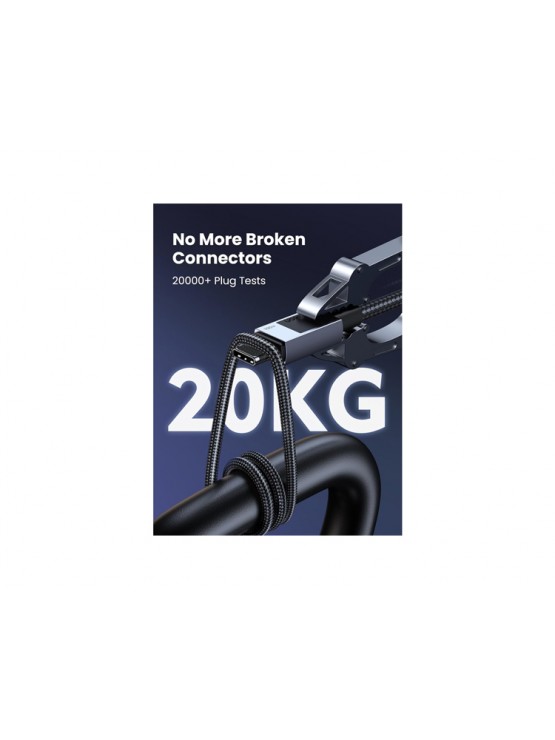 კაბელი: UGREEN L512 USB Type-C PD 100W Fast Charging Cable 2m Space Gray - 45064