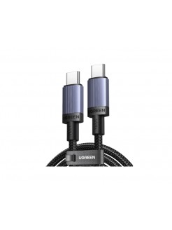 კაბელი: Ugreen L528 USB Type-C Cable 100W 1m Grey/Black - 65832