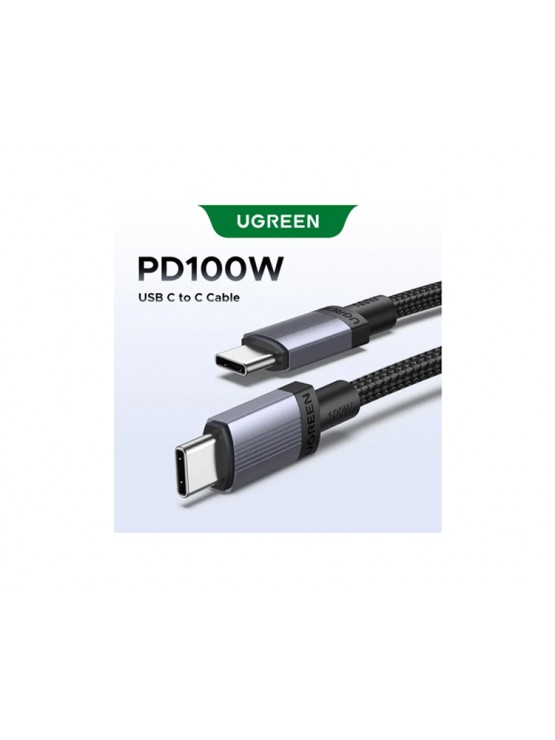 კაბელი: Ugreen L528 USB Type-C Cable 100W 1m Grey/Black - 65832