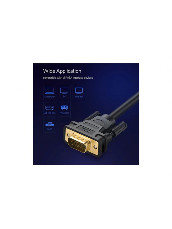 კაბელი: UGREEN VG101 VGA Cable 15m Black - 11634