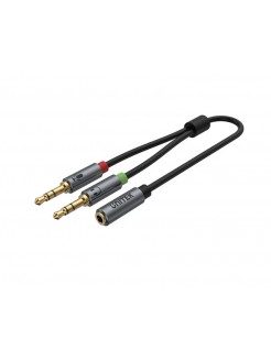 ადაპტერი: UNITEK Y-C957ABK 3.5mm AUX Audio Cable with Two Male Jack For Audio In & Out