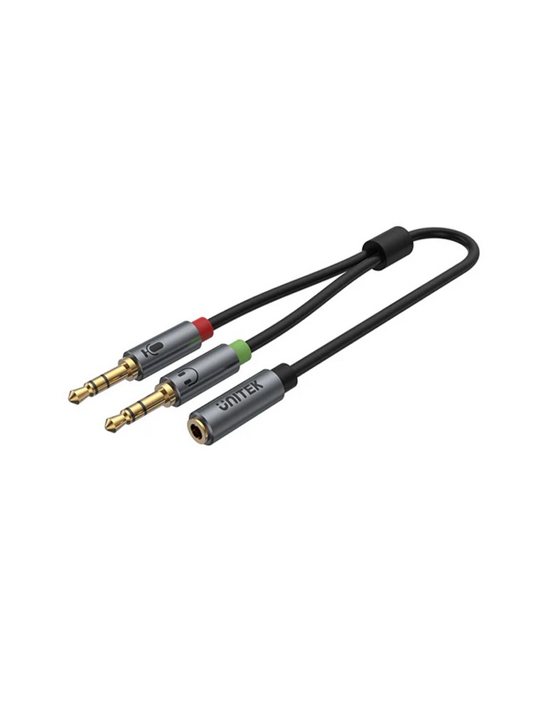 ადაპტერი: UNITEK Y-C957ABK 3.5mm AUX Audio Cable with Two Male Jack For Audio In & Out