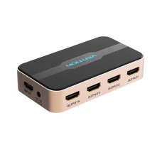 სპლიტერი: Vention ACCG0-EU 4K/30Hz 1 In 4 Out HDMI Splitter Gold Aluminum