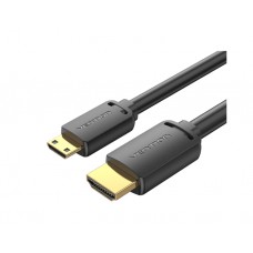 კაბელი: Vention AGHBG 4K/60Hz Mini HDMI to HDMI Cable 1.5m Black