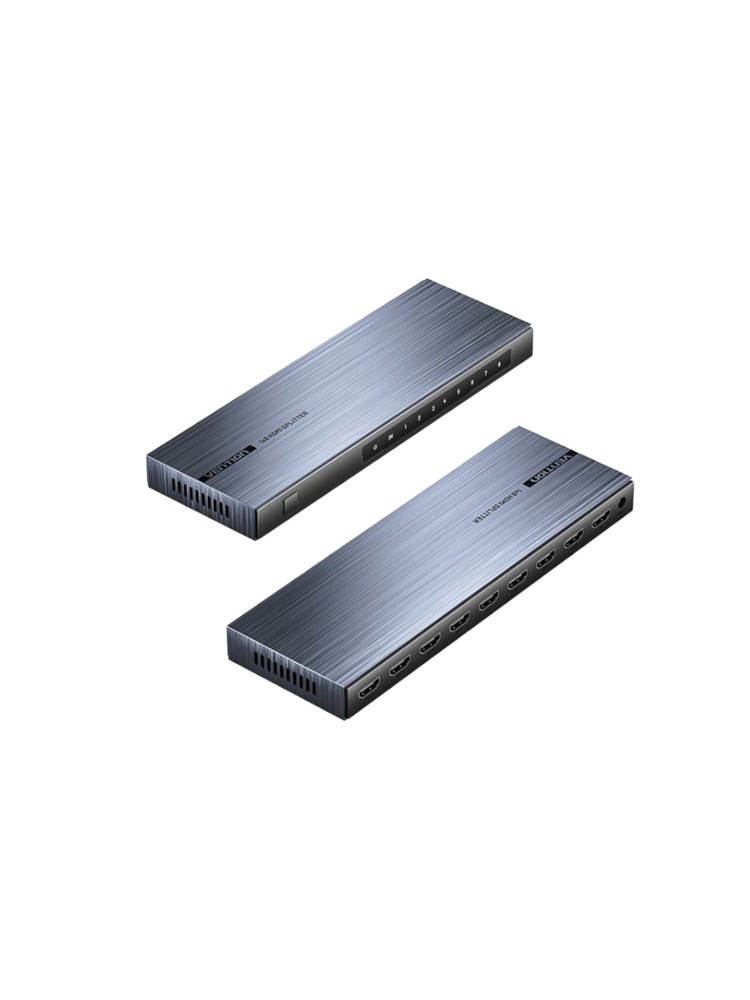 სპლიტერი: Vention AKQB0-EU 4K/60Hz 1x8 HDMI Splitter Black Aluminum