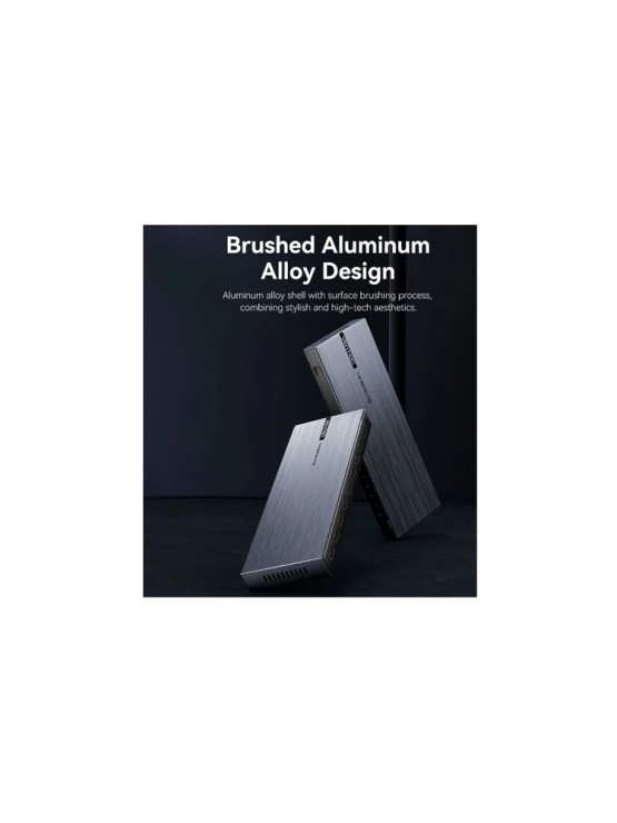 სპლიტერი: Vention AKQB0-EU 4K/60Hz 1x8 HDMI Splitter Black Aluminum