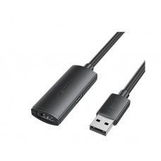 კაბელი: Vention CBKBJ USB 2.0 Active Extension Cable 5m Black