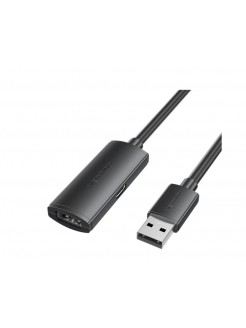 კაბელი: Vention CBKBJ USB 2.0 Active Extension Cable 5m Black