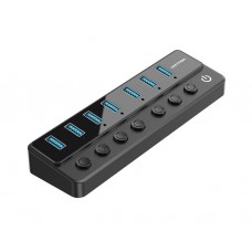 USB ჰაბი: Vention CHXB0-EU 8-in-1 USB 2.0/3.0 Hub With Individual Power Switches Led Black