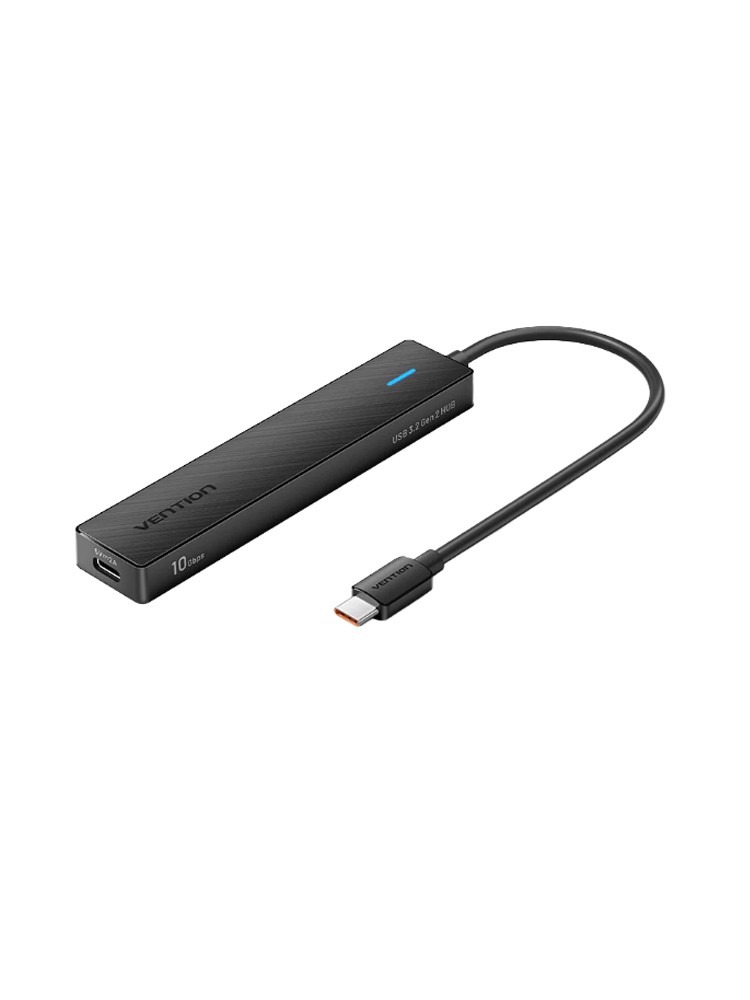USB ჰაბი: Vention CHYBB 5-in-1 USB/USB-C 3.2 10Gbps Hub 0.15m Black