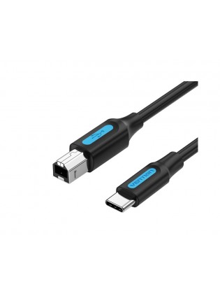 კაბელი: Vention CQUBH USB-C 2.0 Printer Cable 2m Black