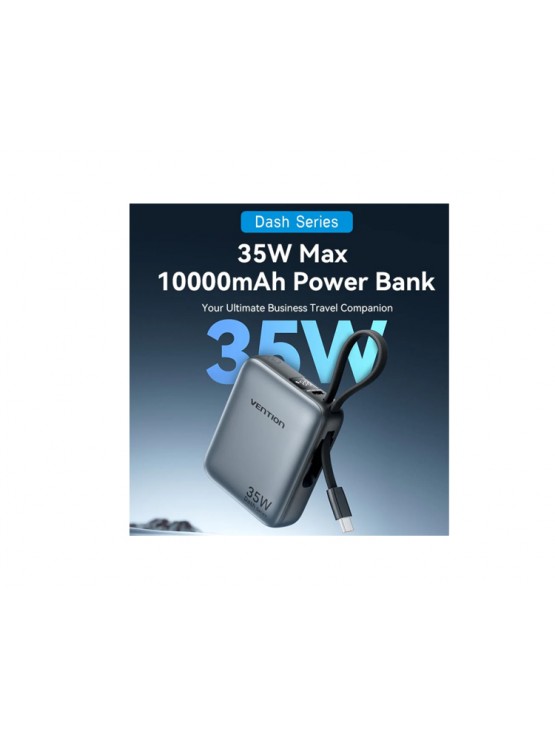 პოტრატული დამტენი: Vention FHEH0 10.000mAh Mini Power Bank 35W Grey