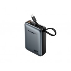 პორტატული დამტენი: Vention FHGH0 20.000mAh Mini Power Bank 45W Grey
