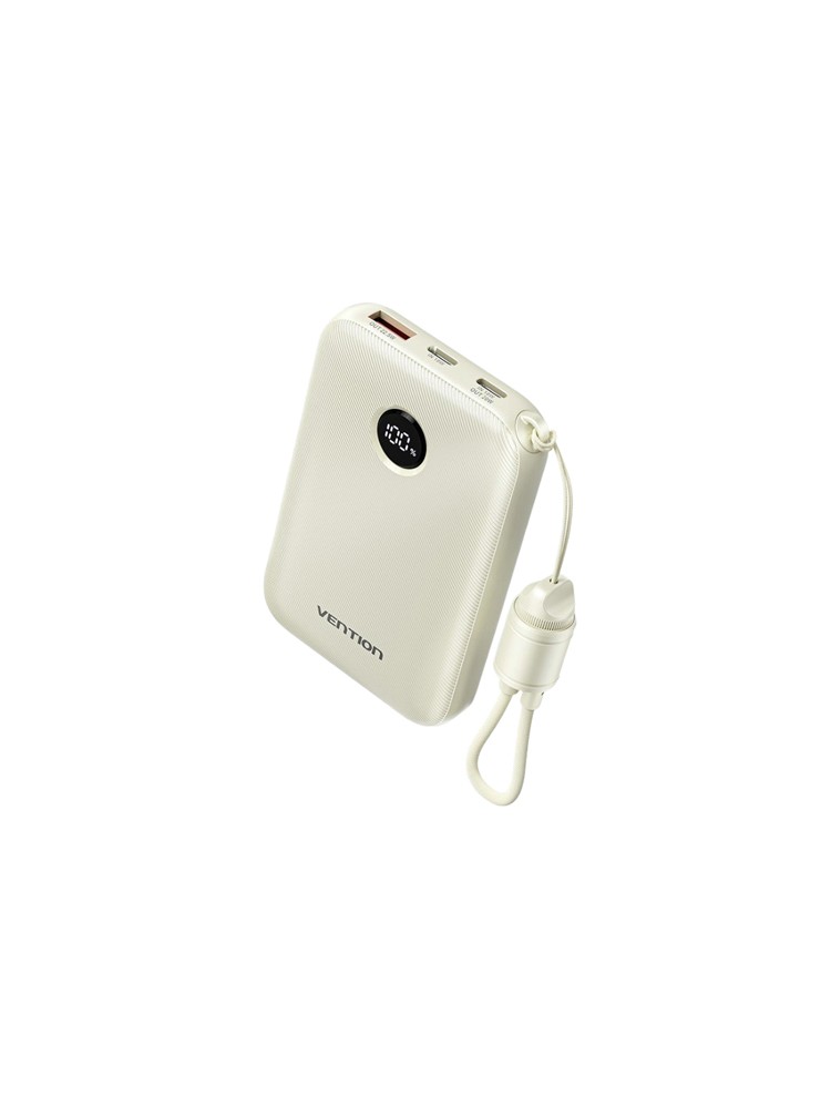 პოტრატული დამტენი: Vention FKAN0-C 10.000mAh Power Bank 22.5W With LED Display Beige