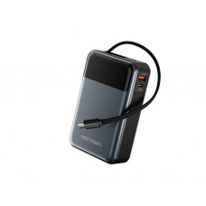 პორტატული დამტენი: Vention FKDM0 20.000mAh Power Bank 65W With LED Display Gray