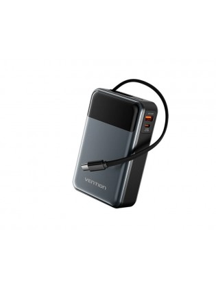 პოტრატული დამტენი: Vention FKDM0 20.000mAh Power Bank 65W With LED Display Gray
