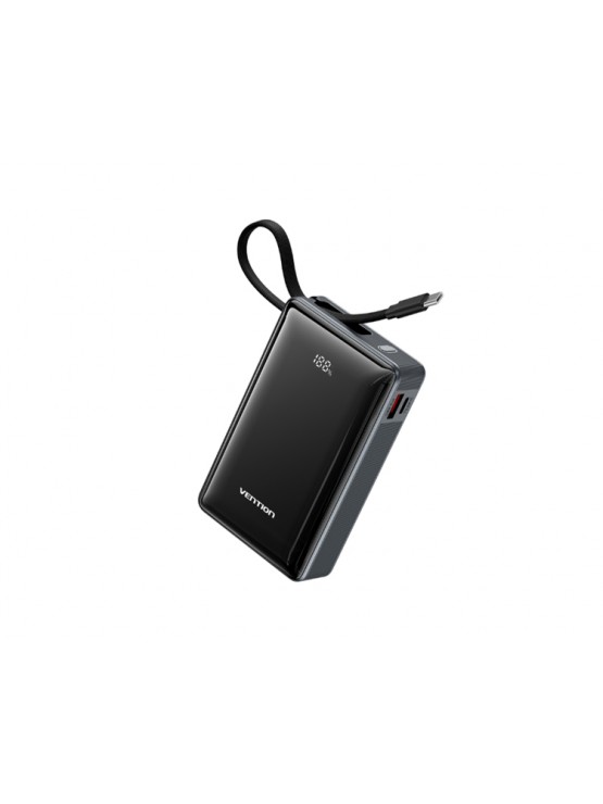 პორტატული დამტენი: Vention FKDM0 20.000mAh Power Bank 65W With LED Display Gray