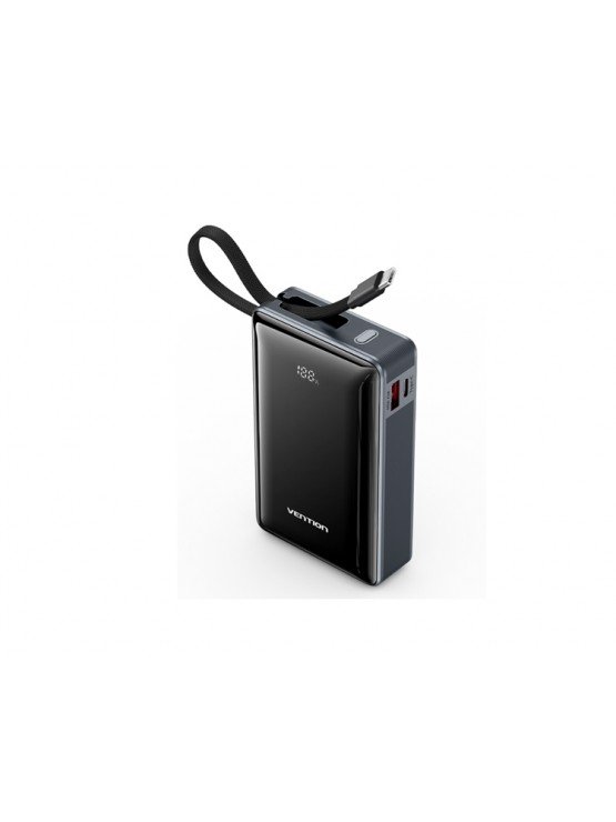 პორტატული დამტენი: Vention FKDM0 20.000mAh Power Bank 65W With LED Display Gray